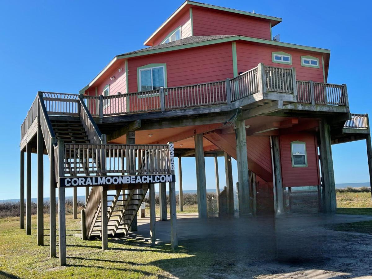 Stunning Beachfront 3 Bedroom Home, Coralmoonbeach Bolivar Peninsula Dış mekan fotoğraf
